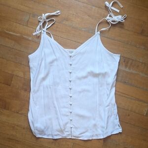 Abercrombie & Fitch White Camisole with Button Front